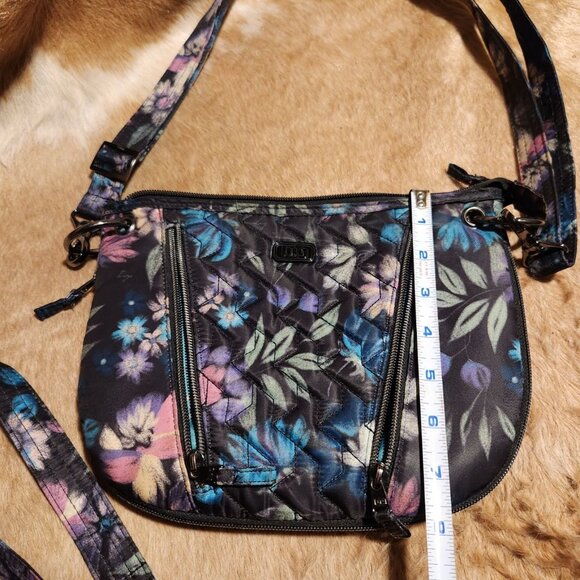 Lug Swivel Crossbody Bag With Floral Print & Multiple Compartments Cottage Whims - Picture 3 of 8